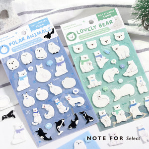 
Lover of Letters Felt Stickers <Letter from the Polar> Cute Penguins Polar Bears Seals Soft Cute Animals Ice and Snow Plush Decoration Handbook Collage Material Bag Stickers Clothes Stickers Mobile Phone Stickers