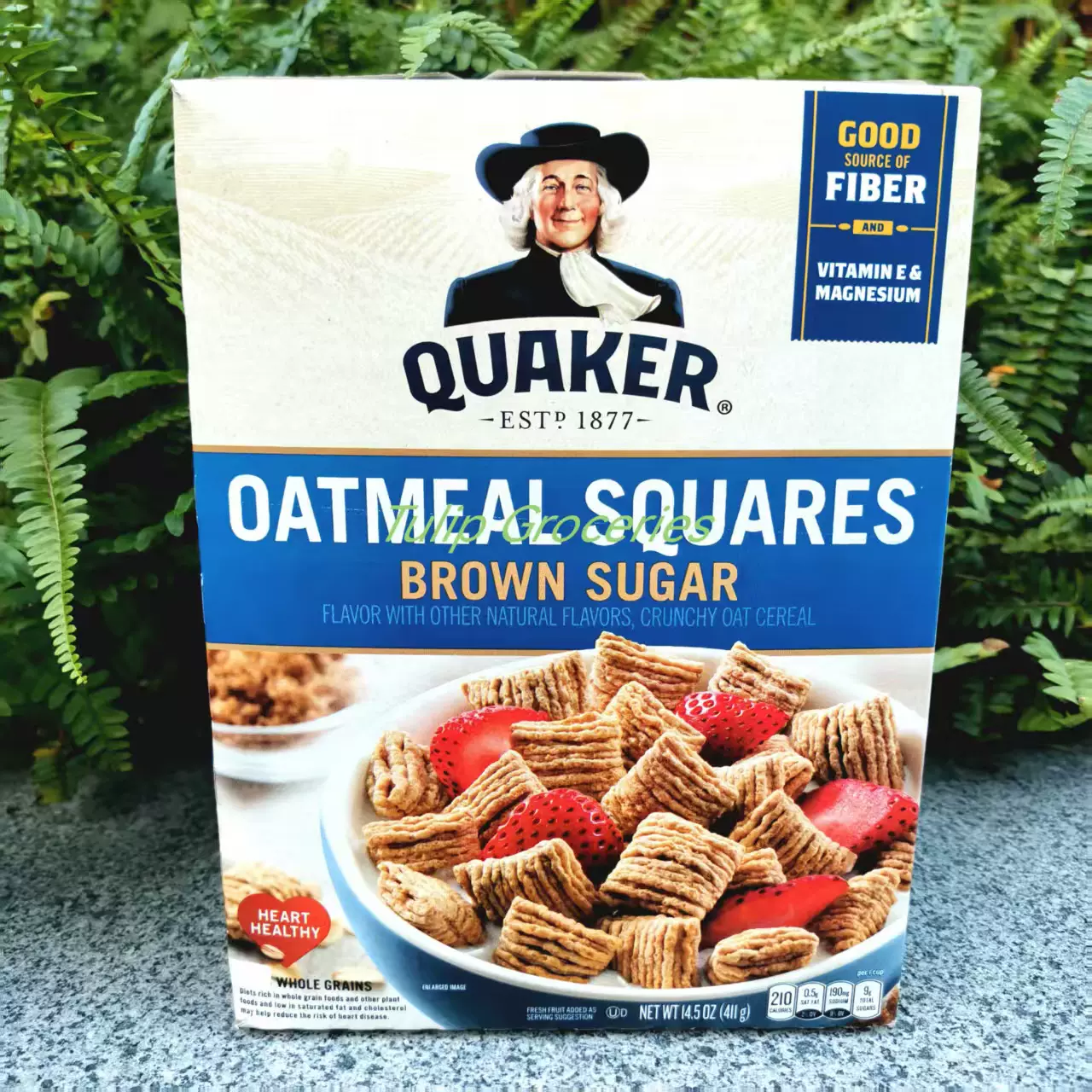 411g美国桂格全谷物燕麦方脆早餐营养早餐QUAKER OATMEAL SQUARES
