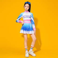 Children's Pom-Pom Cheerleading Performance Cheerleader Outfit Female Dance Costume Sports Meet Aerobics Competition Clothing