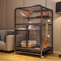 Cat Villa Household Cat Cage Extra Large Free Space Ragdoll Cat Nest Cattery Integrated Toilet Pet Cage Dog Cage