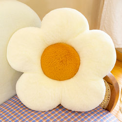 Sunflower Pillow Sofa Living Room Flower Cushion Women ins Style Bedside Cushion Backrest Cushion Bay Window French-Style Pillow