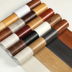 Wood Grain Sticker Skirting Board 5/8/10/12 cm 15 Wide 20/ 30cm Wardrobe Renovation Self-Adhesive Waistline Trim