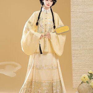 Original Hanfu Women's Ming System Embroidery Embroidery Popularity Pipa Pipa Sleeve Supplement Spring, Summer Autumn Horse Noodle Skirt Titani Cosmetics