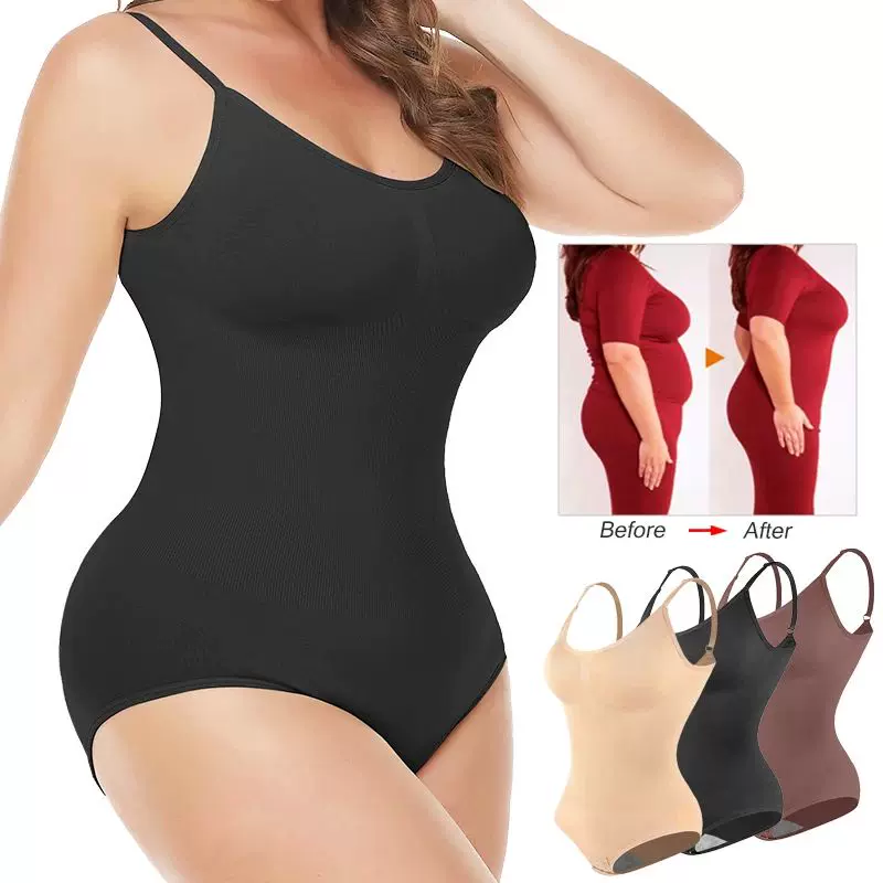 Plus Size S-3XL Cami Bodysuit Shapewear Women Body Shaper Tu-Taobao