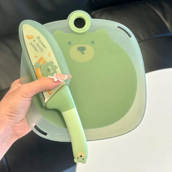 Korean Imported Bear-Shaped Cutting Board for Cutting Fruits, Mold-Resistant, Antibacterial, Food-Grade, Grindable, High-Toughness, Durable Small Chopping Board