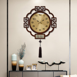 2025 New Wall Clock, New Chinese Style Perpetual Calendar, Living Room Home Use, Fashionable, Silent, Elegant, Simple, Trendy Clock, Wall-Mounted Clock