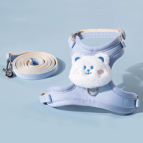 Cat traction rope can adjust the cat rope cute kittens to go out for special chest back with small dog pet supplies