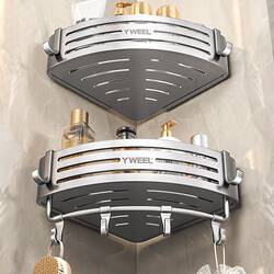 Bathroom Storage Rack, No-Drill Toilet Sink Corner Wall-Mounted Organizer, Bathroom Triangular Shelf