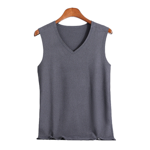 
Hamas thermal underwear men's vest plus velvet pocket cut double-sided velvet top autumn coat bottoming cotton sweater H11503