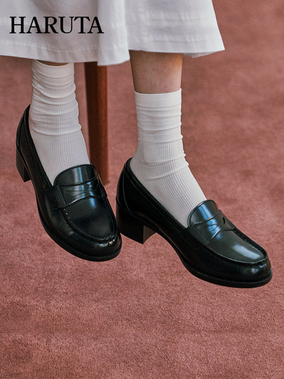 Haruta 4603 Women's Leather Loafers - College Style