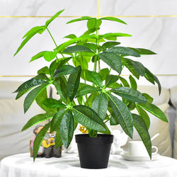 Artificial Green Plants, Money Tree Leaves, Fake Flower Potted Plants, Indoor and Outdoor Living Room Home Decoration, Flower Troughs, Partitions, Flower Arrangements, Plant Walls