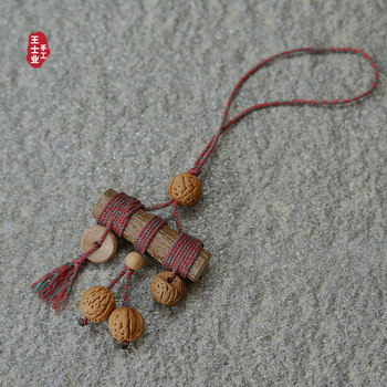 Peach wood branch stick baby safe and secure pendant
