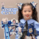 Children's cute hairpin rabbit police headdress little girl Zootopia bunny ears bow hat hairpin hair accessories