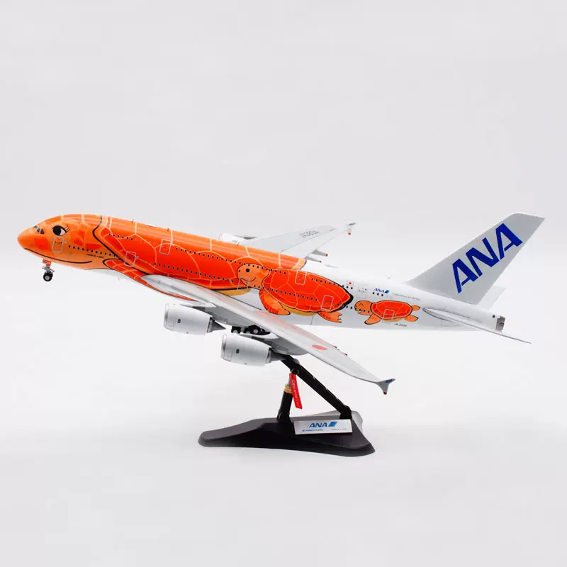 JC Wings 1:200 飞机模型合金ANA全日空空客A380 JA383A 橙海龟-Taobao