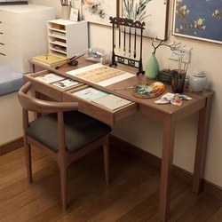 Abison Simple Solid Wood Desk Student Home Study Desk Adult Bedroom Pure Solid Wood Computer Desk Narrow Table