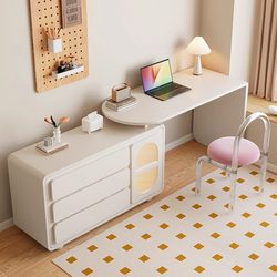 Aojing Cream Style French Corner Computer Desk with Drawer Cabinet Integrated Bedroom Student Study Home Rotating Dressing Table