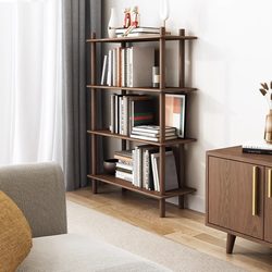 Eisen Solid Wood Bookshelf Small Simple Household Storage Rack Multi-Layer Children's Bookcase Office Floor-Standing Storage