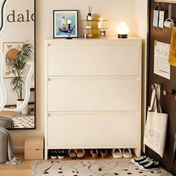 Yangman Solid Wood Shoe Cabinet, Ultra-Thin Doorway Storage Cabinet for Home Use, Integrated Wall-Mounted New Model, Small Narrow Flip-Type Entryway Shoe Cabinet