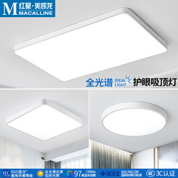 Hong Kong Museum Full-Spectrum Eye-Protection Ceiling Lamp, Modern and Simple, Elegant Bedroom Lamp, Ultra-Thin Long Lamp for Master Bedroom, Living Room Main Light