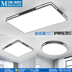 Hong Kong Museum Led Ceiling Light for Living Room, New Rectangular Large Light, Modern Simple and Elegant, Suitable for Home Study and Bedroom Lighting