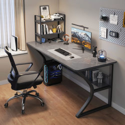Yアメリ Computer Desk Desktop Table and Chair Set Simple Internet-Famous Gaming Desk Workbench Office Desk Study Desk