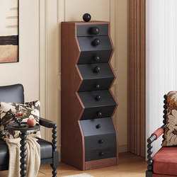 Helen Xianwu Solid Wood Chest of Drawers, Modern Minimalist Living Room and Bedroom Storage, Large and Small Drawers, Irregular Cabinet