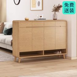 Luxurious Shoe Cabinet for Home Entrance, Solid Wood Frame, Large Capacity, Entryway Foyer Partition, New Chinese Style Storage Cabinet