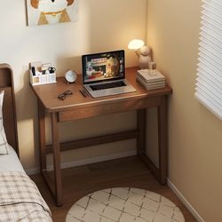 Yangman Solid Wood Desk Bedroom Narrow Table Small Apartment Bedside Table Student Study Desk Writing Desk Home Desk