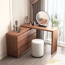Yangman Solid Wood Dressing Table Bedroom Simple Modern Bedside Storage Cabinet Integrated Small Corner Makeup Table 202