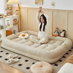 Zuosi Lazy Sofa Can Be Reclined and Used for Sleeping, Bedroom Human Dog Bed, Single Small Sofa, Foldable Large Internet-Famous Double Sofa