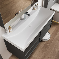 Dipurui Gilt Stone Integrated Basin Bathroom Cabinet Set with Washbasin and Smart Mirror Storage