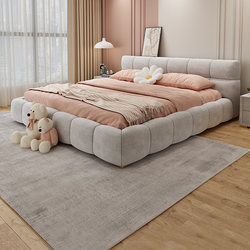 Zomu French-Style Cream Puff Bed for Girls' Master Bedroom, Floor-Standing Large Bed, Cat-Scratch Fabric Bed, Tech Fabric Paris Bed