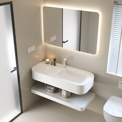 Intercontinental Hotel-Style Double-Layer Washbasin Bathroom Cabinet Combination, Bathroom Vanity Sink, Small Apartment Bathroom Cabinet