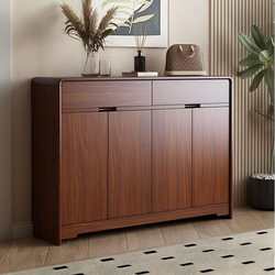 Luxury Home Entrance Solid Wood Shoe Cabinet, Large Capacity Integrated Wall-Mounted Storage Cabinet, Entryway Cabinet 202