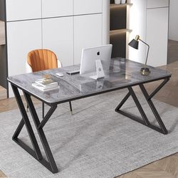 Beiju Light Luxury Slate Desk, Simple Computer Desk, Bedroom Study Desk, High-End Gaming Office Desk, Desktop Home Use