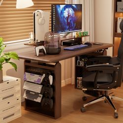 Eisen Solid Wood Electric Adjustable Desk Smart Computer Desk Gaming Desk Home Study Desk Office Desk Adjustable in Height