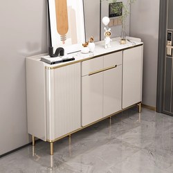 Luxurious Cream-Style Shoe Cabinet for Home Entrance, Foyer Cabinet, Shoe Cabinet with Slate Countertop, 2024 New Model