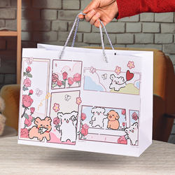 Chinese Valentine's Day Gift Bag for Girlfriend, Birthday Gift Bag, Scarf, Toy, Packaging Paper Bag, Extra Large High-Value Gift Bag