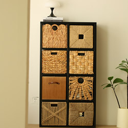 Grid Cabinet Storage Basket, Kalek Cabinet Storage Box, Household Clothing and Snack Storage Basket, Woven Large Storage Box