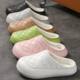 2025 new winter cotton slippers for women thick-soled non-slip warm waterproof confinement shoes couples indoor dormitory wool slippers