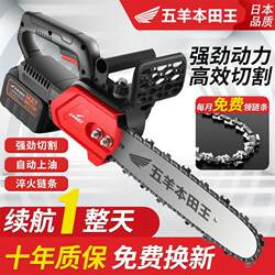 Imported Lithium Electric Chainsaw, Rechargeable High-Power Electric Chainsaw, Small Multi-Functional Household Outdoor Saw for Cutting Trees and Logging