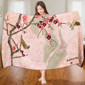 
Class A pure cotton gauze bath towel household full cotton absorbent adult bath towel men and women increase towel sofa blanket