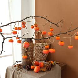 Artificial Persimmon Bunches with Frost, Wall Hanging Decoration, Autumn Scene Creation, Decorative Items for Restaurants and Farmhouses