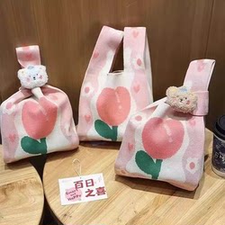 New Knitted Bag for Women, Cartoon Style Handbag, Cute Gift Bag, Snack Bag, Practical, Versatile, Cheap Bucket Bag