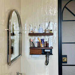 Vintage French-Style Pearl Glaze Bathroom Tiles Kitchen Wall Tiles Cream White 400X800 Checkered Handmade Tiles Alternative