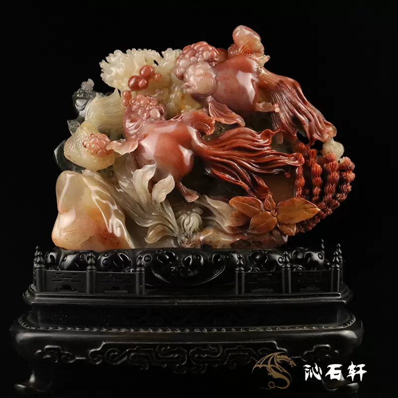 骨董品 天然石 細密彫刻 寿山石 印材印鑑 篆刻 中国美術 天然石 細密