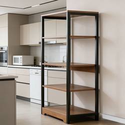 Kitchen Storage Rack, Floor-Standing Multi-Layer Vegetable Basket Storage Rack, Multi-Functional Microwave Oven Shelf