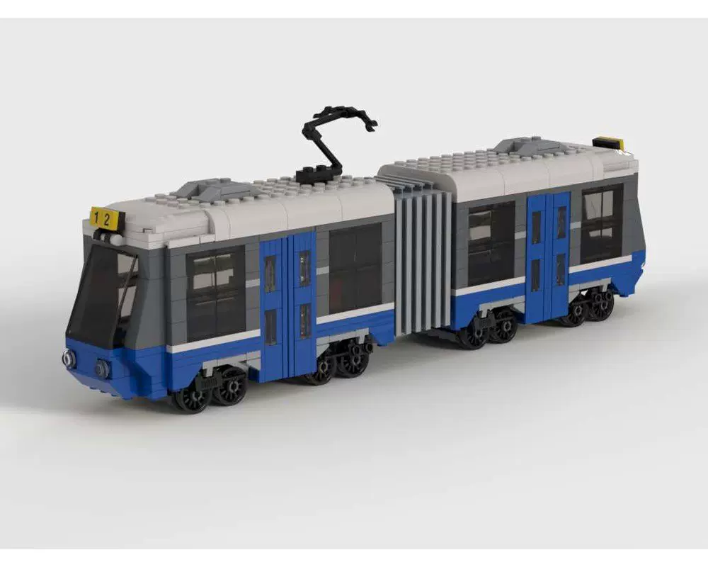 LEGO乐高迷你街景载具MOC-38286蓝色有轨电车电子图纸-Taobao