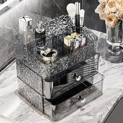 Acrylic Cosmetics Storage Box Desktop Dust-Proof High-End Dressing Table Skin Care Product Lipstick Drawer-Type Storage Rack
