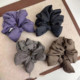 South Korea's Dongdaemun new foam cotton bow hair tie high-end pleated pillow hair rope low ponytail leather case